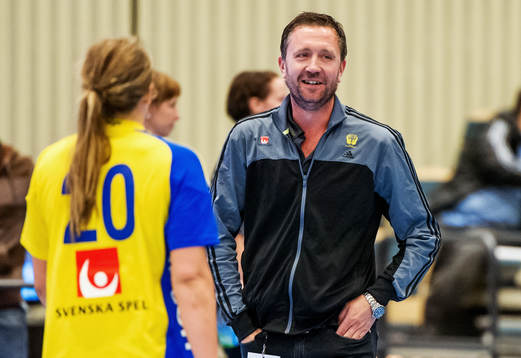 Per Johansson, förbundskapten Sverige, ser glad ut