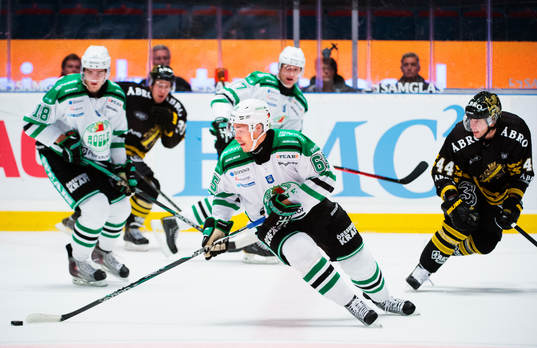 Andrée Brendheden, Rögle, kontrollerar pucken