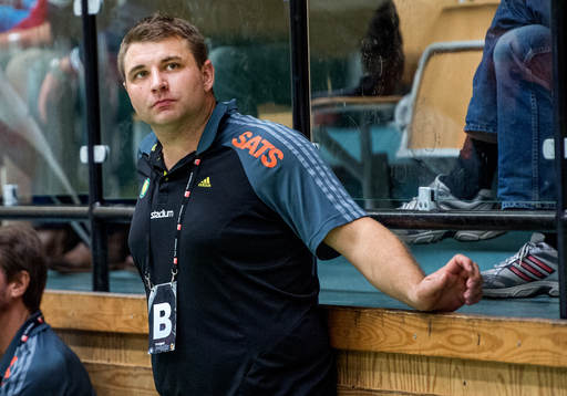 Erik Fritzon, assisterande tränare Sävehof, hänger på
