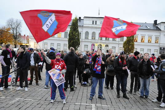 2012 Fotboll,  Östers firas på Stora Torget i Växjö