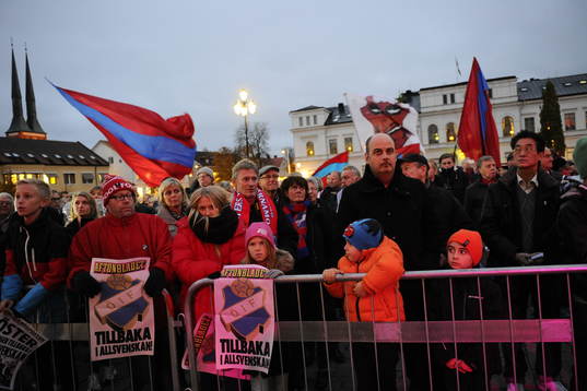 2012 Fotboll,  Östers firas på Stora Torget i Växjö