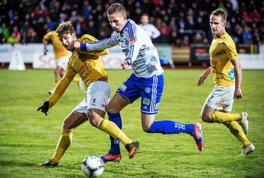 Närkamp mellan Adam Svensson, Lund, och Sebastian
