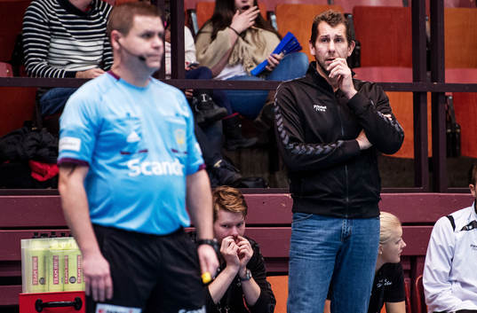 Magnus Wislander, tränare Redbergslid, är inte helt nljd