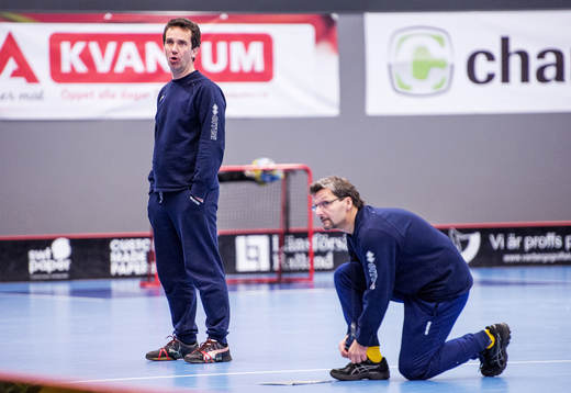 Jan-Erik Vaara, förbundskapten, och Ulf Hallstensson,