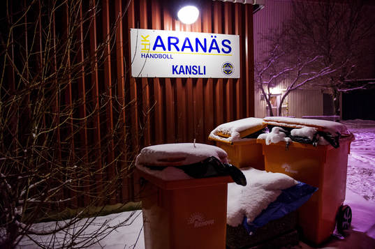Aranäs kansli utanför Aranäshallen i Kungsbacka