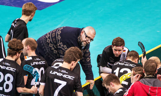 Philippe Soutter, förbundskapten Tyskland, tar time-out