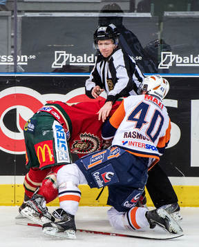 Nicklas Lasu, Frölunda, och Dennis Rasmussen, Växjö,