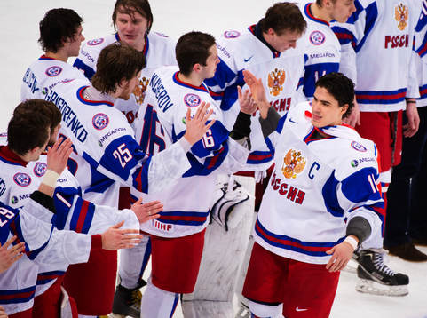 Ishockey, JVM, bronsmatch, Kanada - Ryssland