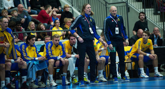 Staffan Olsson, tränare Sverige och Ola Lindgren,