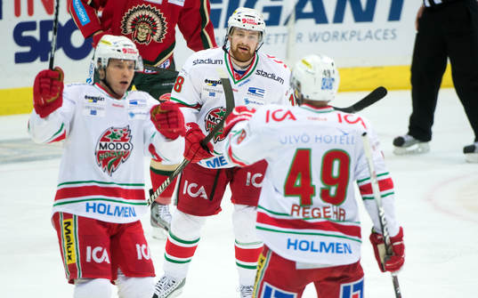 Richie Regehr, Modo, gör 1-1, jubel