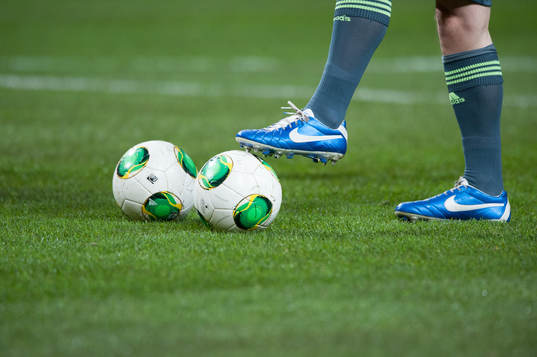 Fotbollar, fotboll, gräs, fotbollsskor, Nike