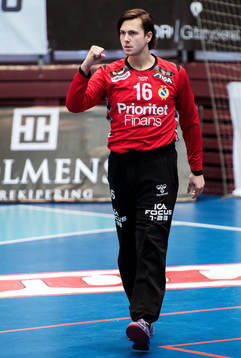 Hans Winge, målvakt, Redbergslid, jublar