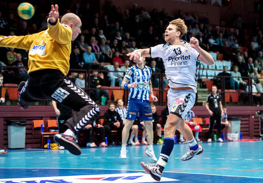 Oskar Ysander, Redbergslid, gör mål på Robert Lechte,