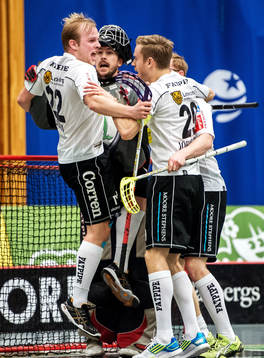 Joakim Ström, Henrik Qvist, målvakt, och Marcus