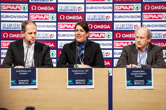 Toralf Nilsson, LOC President, Camilla Nyman, VD för