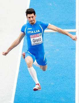 Daniele Greco, Italien, hoppar i kvalet till herrarnas