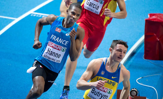 Mamoudou Hanne, Frankrike, springer i herrarnas kval på