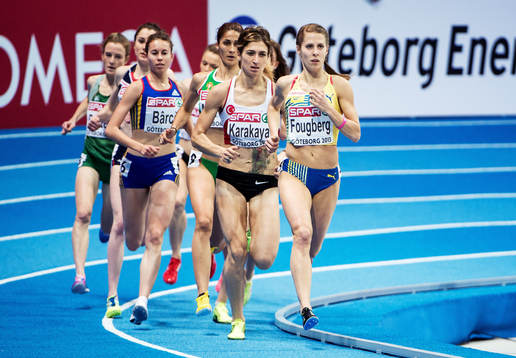 Charlotta Fougberg, Sverige, springer kvalhet på 3000m