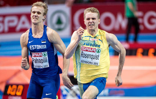 Fabian Rosenquist, Sverige, springer 60m i herrarnas sjukamp