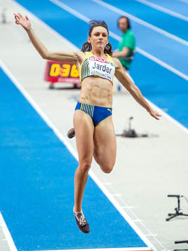 Erica Jarder, Sverige, vinner EM-brons i längdhopp