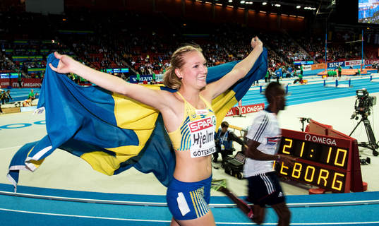 Moa Hjelmer, Sverige, vinner brons på 400m