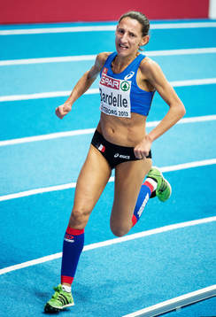 Christine Bardelle, Frankrike, i finalen på 3000m