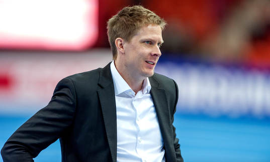 Christian Olsson, följer tävlingarna från innerplan