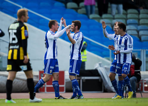 Jakob Johansson, IFK Göteborg, gör 0-1, jubel Emil