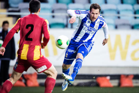 Tobias Hysén, IFK Göteborg, skjuter mot mål