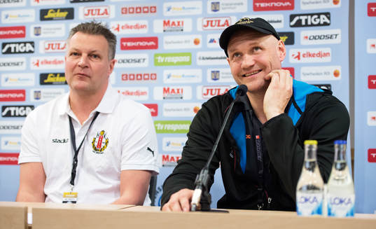 Ulf Sivertsson, tränare Drott, Ola Lindgren, tränare