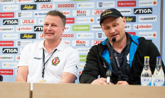 Ulf Sivertsson, tränare Drott, Ola Lindgren, tränare