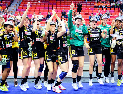 Jubel bland Sävehofs spelare