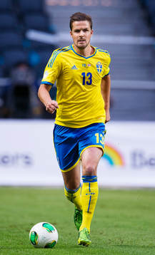 Sveriges Per Nilsson i matchen mellan Sverige och