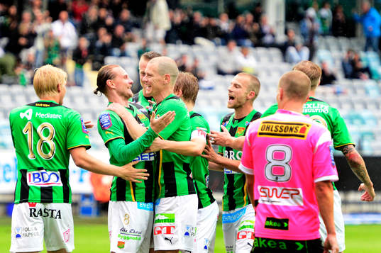 Richard Spong, Gais, firar 1-0 med lagkamraterna