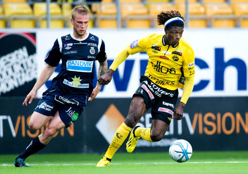 Gefles Alexander Faltsetas jagar Elfsborgs Mohamed Bangura i