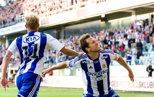 IFK Göteborgs Robin Söder och Tobias Hysén firar