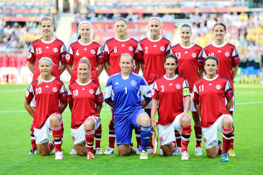 Danmarks startelva i matchen mellan Sverige och Danmark