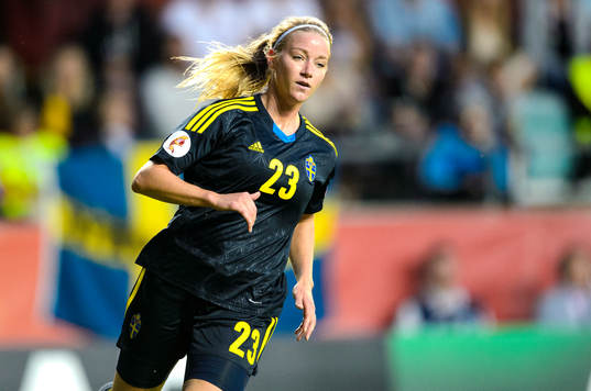 Sveriges Jenny Hjohlman i matchen mellan Finland och Sverige