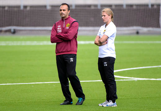 Elfsborgs fystränare Jan Mian och sjukgymnast Susanne Malby