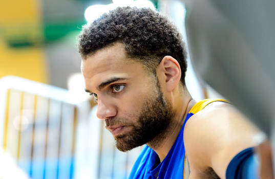 Sveriges Jeffery Taylor blir intervjuad