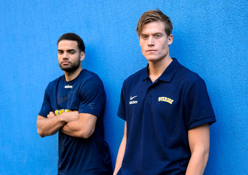 Sveriges Jeffery Taylor och Jonas Jerebko