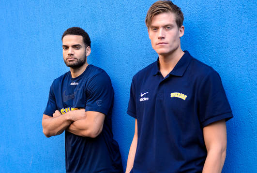 Sveriges Jeffery Taylor och Jonas Jerebko