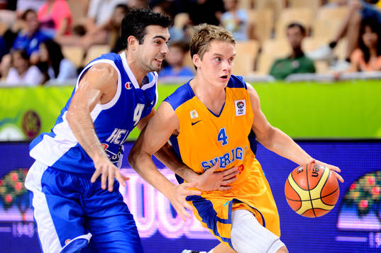 Greklands Kostas Sloukas och Sveriges Ludvig Håkanson i