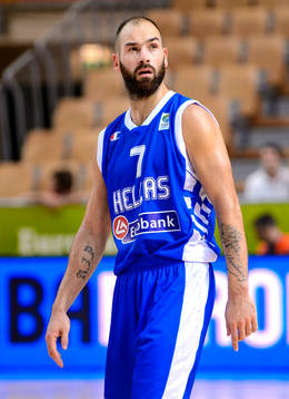 Greklands Vassilis Spanoulis i matchen mellan Sverige och