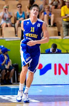 Sveriges Jonas Jerebko i matchen mellan Ryssland och Sverige