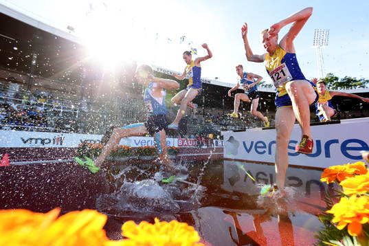 Sveriges Fredrik Johansson i 3000 m hinder