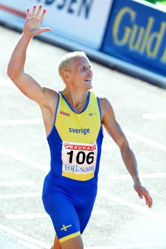 Sveriges Johan Wissman i 400 m