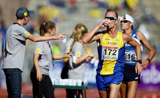 Sveriges Andreas Gustafsson i 10 000 m gång