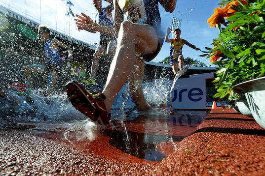 Sveriges Fredrik Johansson i 3000 m hinder