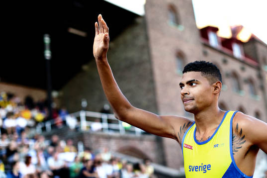 Sveriges Michel Tornéus i längdhopp